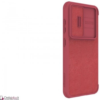 Nillkin Qin Pro odinis atverčiamas dėklas - raudonas (Samsung S23 Plus) Nillkin Qin Pro odinis atverčiamas dėklas - raudonas (Samsung S23 Plus)